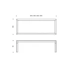 Kitchen Table in Extra-clear Glass with Wooden Legs Made in Italy - Super Viadurini