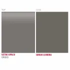 Kitchen Table in Matt Glass with Metal Structure Made in Italy - Brooch Viadurini