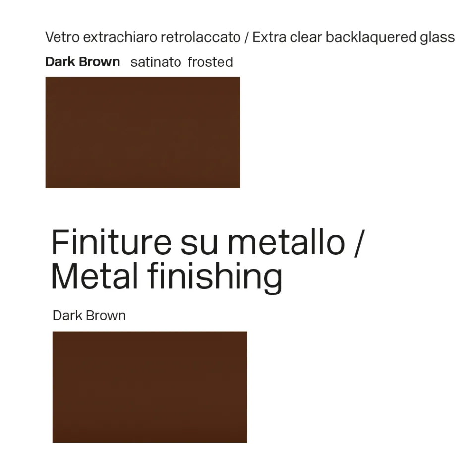 300 cm Glass Table with Metal Base, Made in Italy Design - Lunaria Viadurini