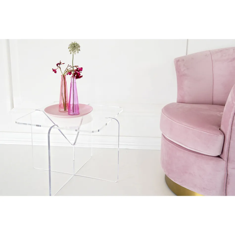 Design Coffee Table in Transparent or Smoked Plexiglass - Draco Viadurini