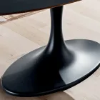 Kitchen Table in Fenix and Lacquered Synthetic Marble Made in Italy - Brontolo Viadurini