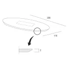 Kitchen Table in Fenix and Lacquered Synthetic Marble Made in Italy - Brontolo Viadurini