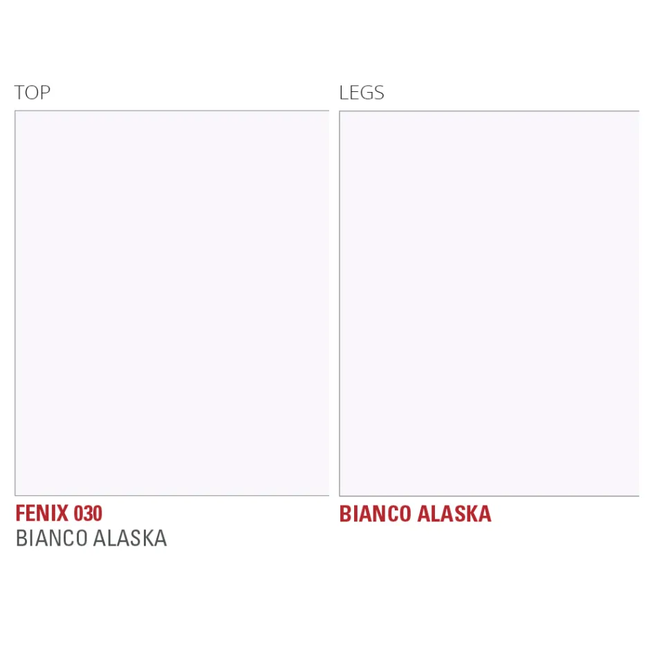 Kitchen Table in Fenix and White Metal of Quality Made in Italy - Carlino Viadurini