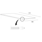 Kitchen Table in Fenix and White Metal of Quality Made in Italy - Carlino Viadurini