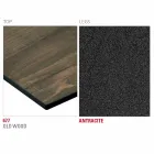 Hpl Kitchen Table with Anthracite Metal Base Made in Italy - Aresto Viadurini