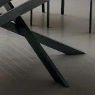 Kitchen Table in Laminam with Metal Structure Made in Italy - Carlino Viadurini