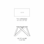 Kitchen table in MDF and metal made in Italy, Wilmer Viadurini