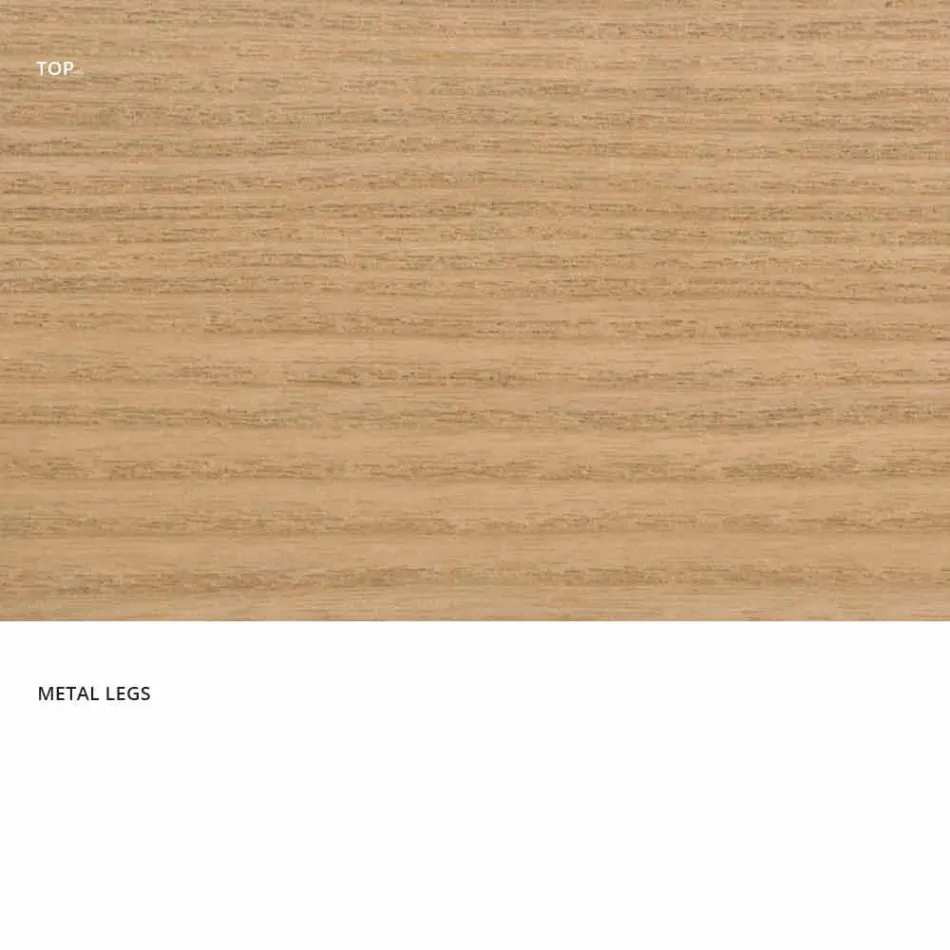 Kitchen table in MDF and metal made in Italy, Wilmer Viadurini