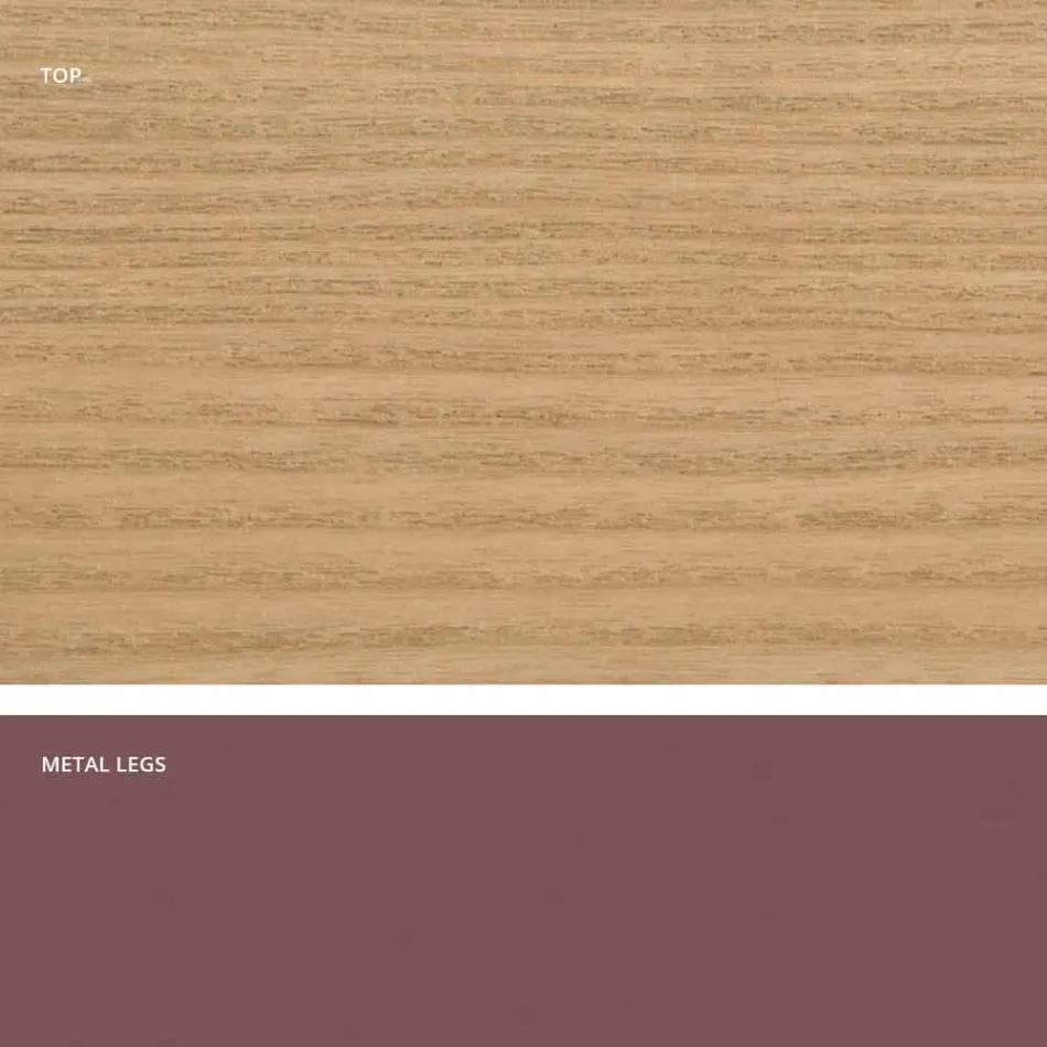 Kitchen table in MDF and metal made in Italy, Wilmer Viadurini