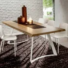 High Quality Debarked Wood Kitchen Table Made in Italy - Pinocchio Viadurini