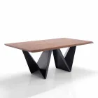 Modern Design Kitchen Table in MDF and Metal, Helene Viadurini