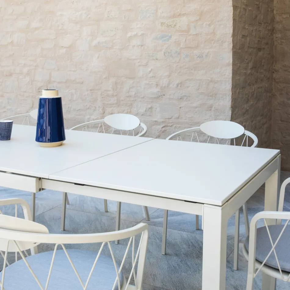 Outdoor Table Extendable to 250 cm in Metal Made in Italy - Beverly Viadurini
