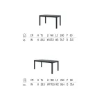 Outdoor Table Extendable to 250 cm in Metal Made in Italy - Beverly Viadurini