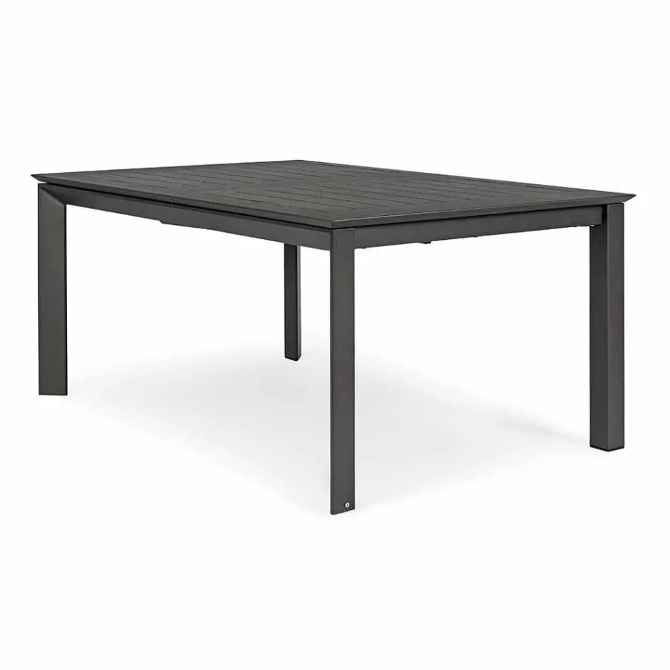 Extendable Outdoor Table Up to 160 cm in Aluminium Homemotion - Andries Viadurini