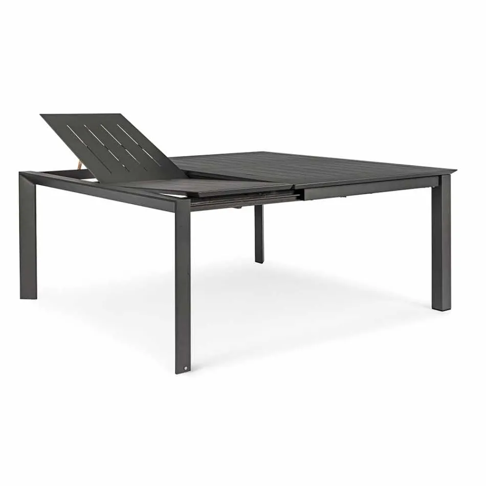 Extendable Outdoor Table Up to 160 cm in Aluminium Homemotion - Andries Viadurini