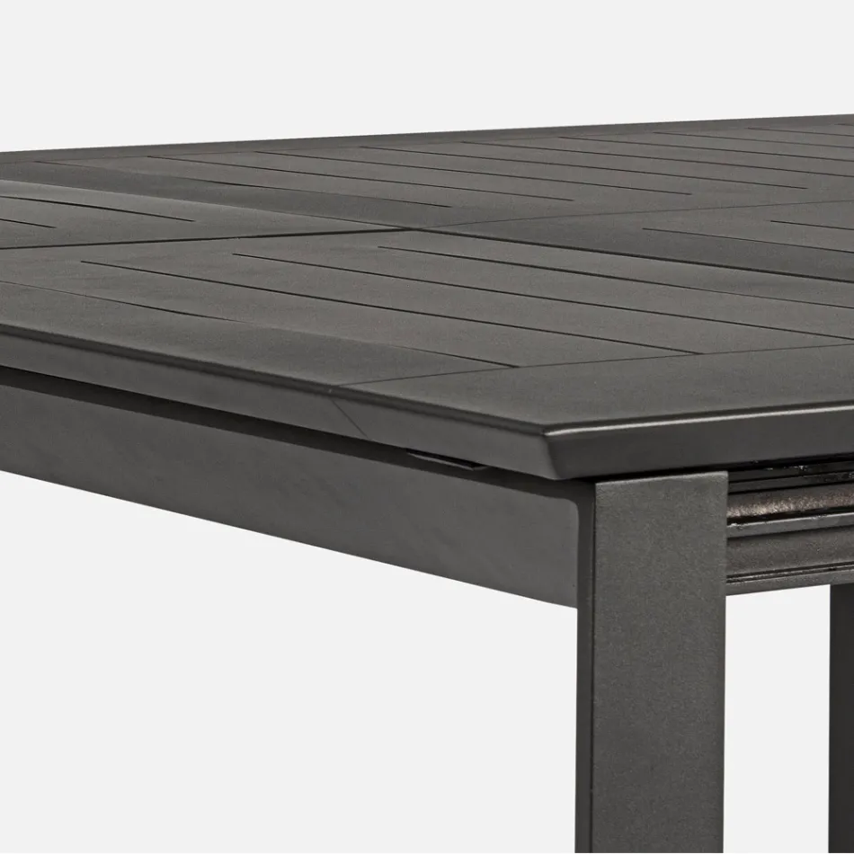 Extendable Outdoor Table up to 160 cm in Aluminium, Homemotion - Andries Viadurini