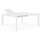 Extendable Outdoor Table Up to 160 cm in Aluminium Homemotion - Andries Viadurini