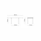 Extendable Outdoor Table Up to 280 cm in Metal Made in Italy - Dego Viadurini