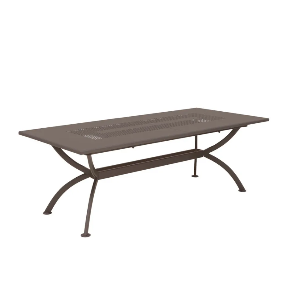Extendable Outdoor Table Up to 320 cm in Galvanized Steel Made in Italy - Pearl Viadurini