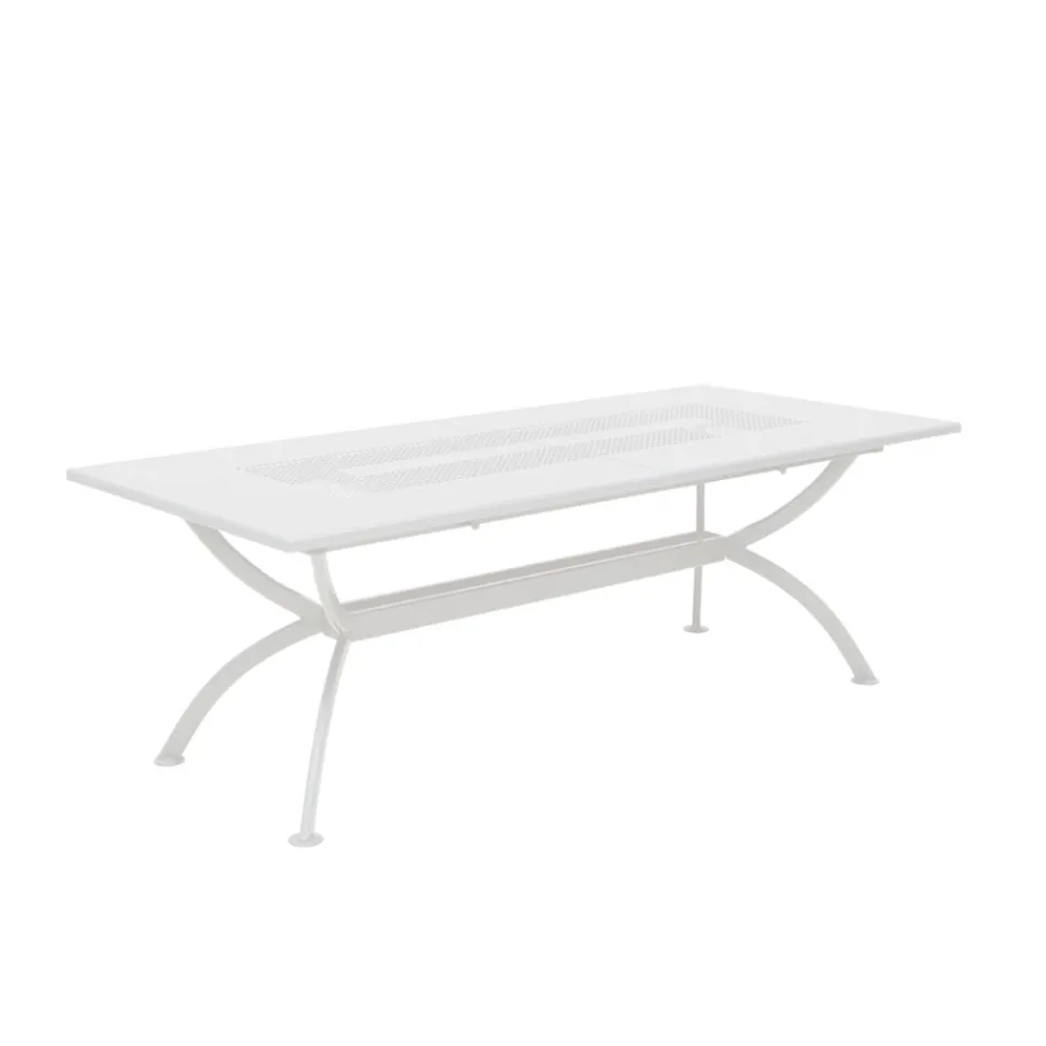 Extendable Outdoor Table Up to 320 cm in Galvanized Steel Made in Italy - Pearl Viadurini