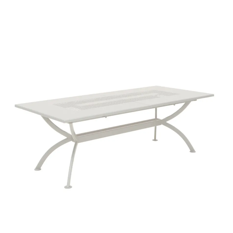 Extendable Outdoor Table Up to 320 cm in Galvanized Steel Made in Italy - Pearl Viadurini