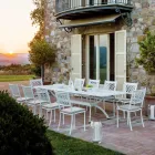 Extendable Outdoor Table Up to 320 cm in Galvanized Steel Made in Italy - Pearl Viadurini