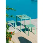 Modern Stackable Square Metal Outdoor Table Made in Italy - Aila Viadurini