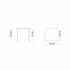 Modern Stackable Square Metal Outdoor Table Made in Italy - Aila Viadurini