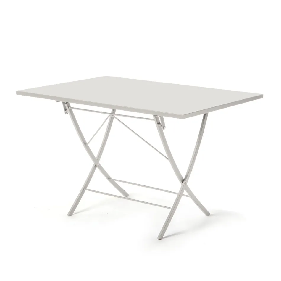 Galvanized Steel Outdoor Table Made in Italy - Blair Viadurini
