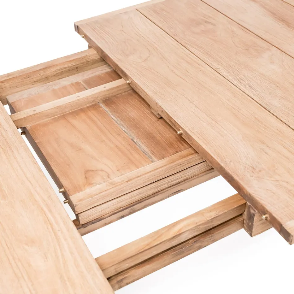 Outdoor Table in Teak Wood Extendable to 270 cm - Marie Viadurini