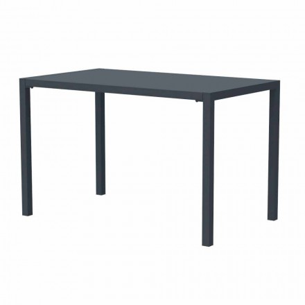Self-Levelling Rectangular Metal Outdoor Table Made in Italy - Binda Viadurini