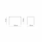 Self-Levelling Rectangular Metal Outdoor Table Made in Italy - Binda Viadurini