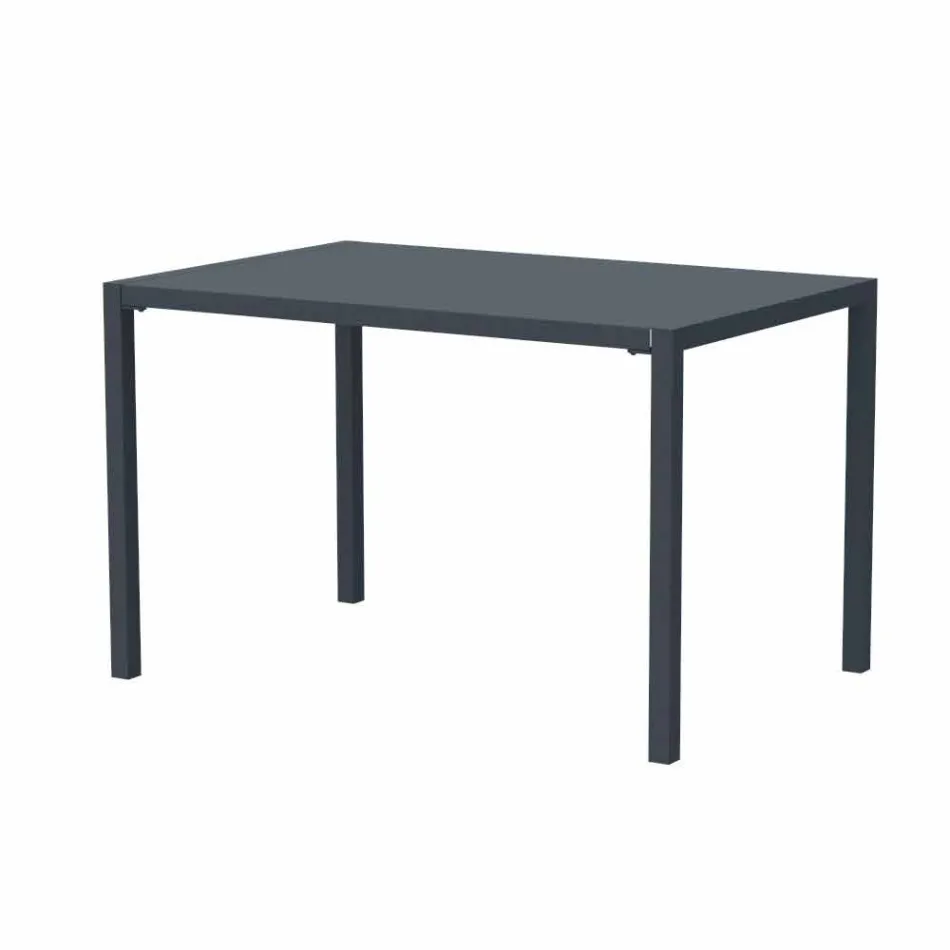 Self-Levelling Rectangular Metal Outdoor Table Made in Italy - Binda Viadurini