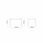 Self-Levelling Rectangular Metal Outdoor Table Made in Italy - Binda Viadurini