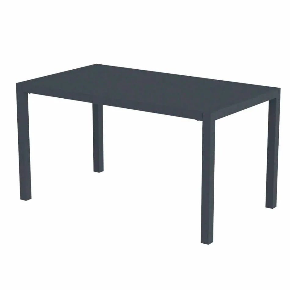 Self-Levelling Rectangular Metal Outdoor Table Made in Italy - Binda Viadurini