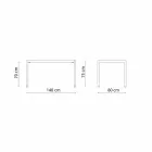 Self-Levelling Rectangular Metal Outdoor Table Made in Italy - Binda Viadurini