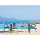 Self-Levelling Rectangular Metal Outdoor Table Made in Italy - Binda Viadurini
