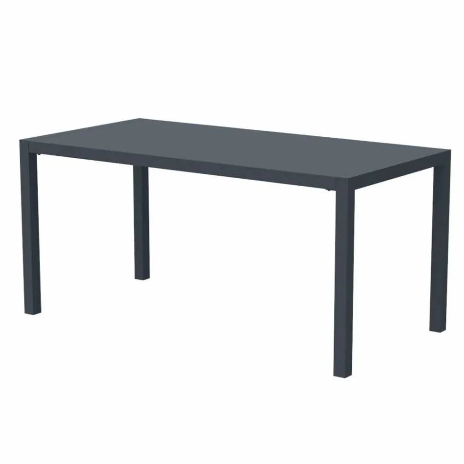 Self-Levelling Rectangular Metal Outdoor Table Made in Italy - Binda Viadurini