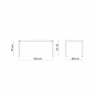 Self-Levelling Rectangular Metal Outdoor Table Made in Italy - Binda Viadurini