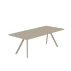 Rectangular Outdoor Table in Galvanized Steel Made in Italy - Brienne Viadurini