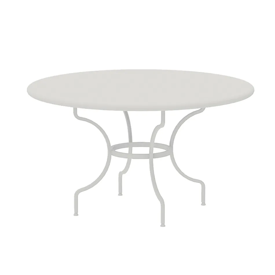 Round Outdoor Table in Galvanized Steel Made in Italy - Sibo Viadurini
