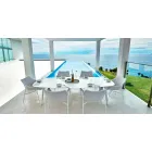 Varaschin Ellisse design outdoor table in colored aluminium Viadurini