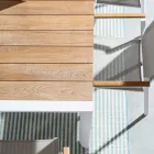 Garden Table 180x90 cm with Aluminium Base and Teak Top - Mean Viadurini