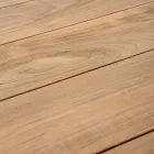 Garden Table 180x90 cm with Aluminium Base and Teak Top - Mean Viadurini