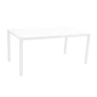 Garden Table with Painted Aluminium Structure and Glass Top - Salim Viadurini