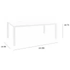 Garden Table with Painted Aluminium Structure and Glass Top - Salim Viadurini