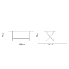 Garden Table in Galvanized Steel Made in Italy - Blair Viadurini