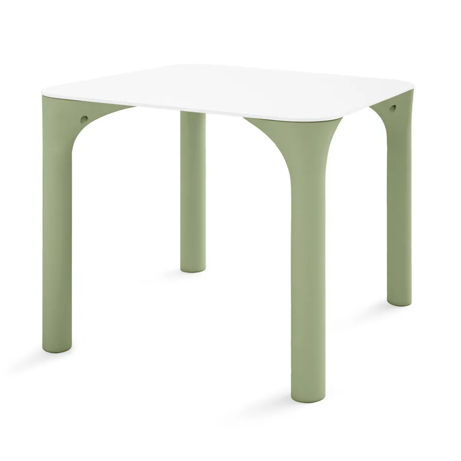 Garden Table in Hpl with Polyethylene Legs Made in Italy - Glen Viadurini