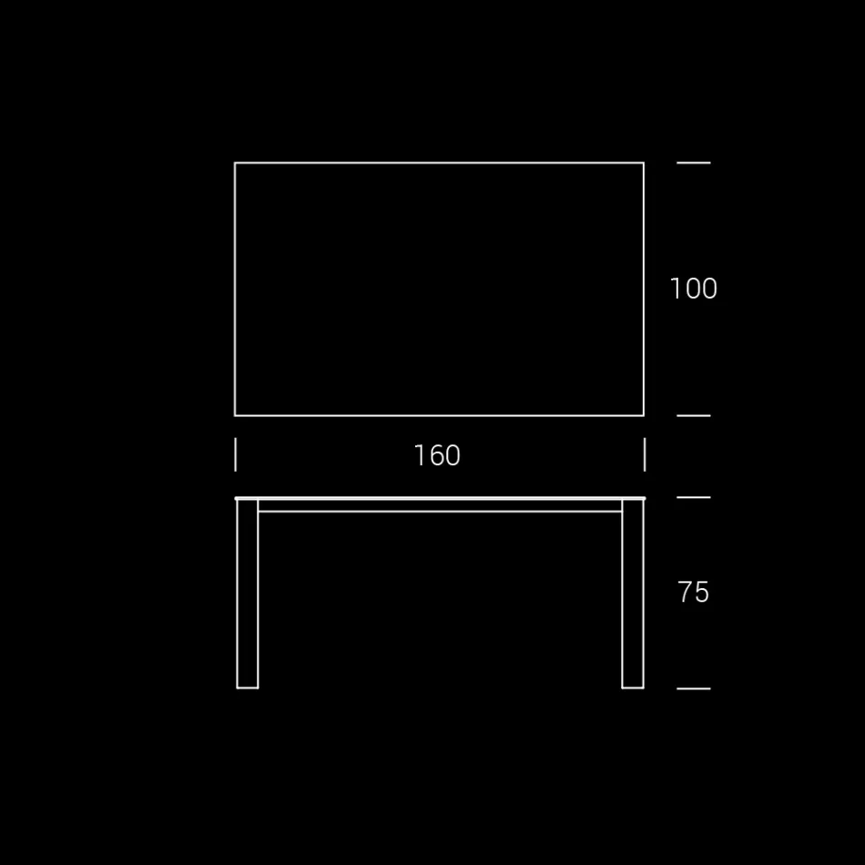HPL Garden Table with Aluminium Structure Made in Italy - Carl Viadurini