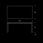 HPL Garden Table with Aluminium Structure Made in Italy - Carl Viadurini